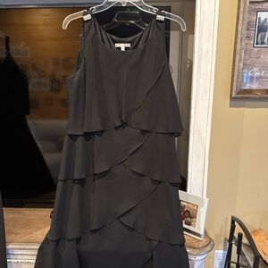 Chic Black Tiered Mini Dress